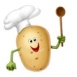 patata con cappello da cuoco 